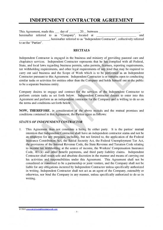 picture1_Agreement Contract Sample 202621 | Chaplain Contractor Agreement Generic