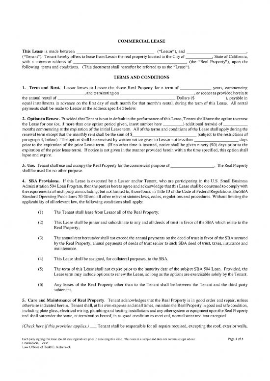 picture1_Lease Template 201382 | Commercial Lease For Epc