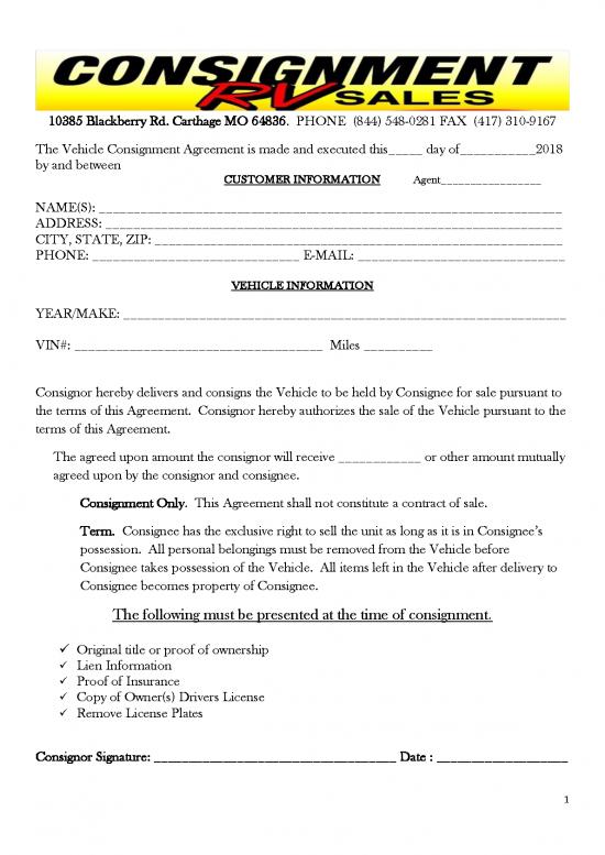 picture1_Agreement Sample 201663 | Consignment Contract