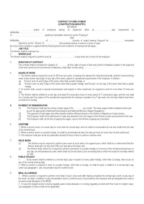 picture1_Contract Template Pdf 201828 | Contract Of Employment Construction