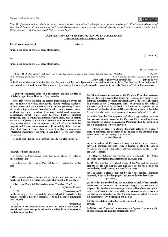 picture1_Agreement Contract Sample 202367 | Contract Of Sale Condominium Letter