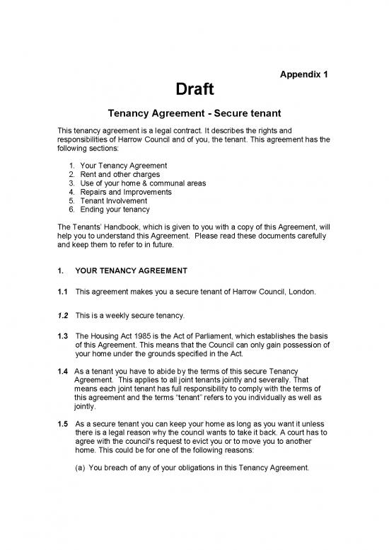 picture_Agreement Contract Sample 201914 | Council Tenancy Agreements   Appendices