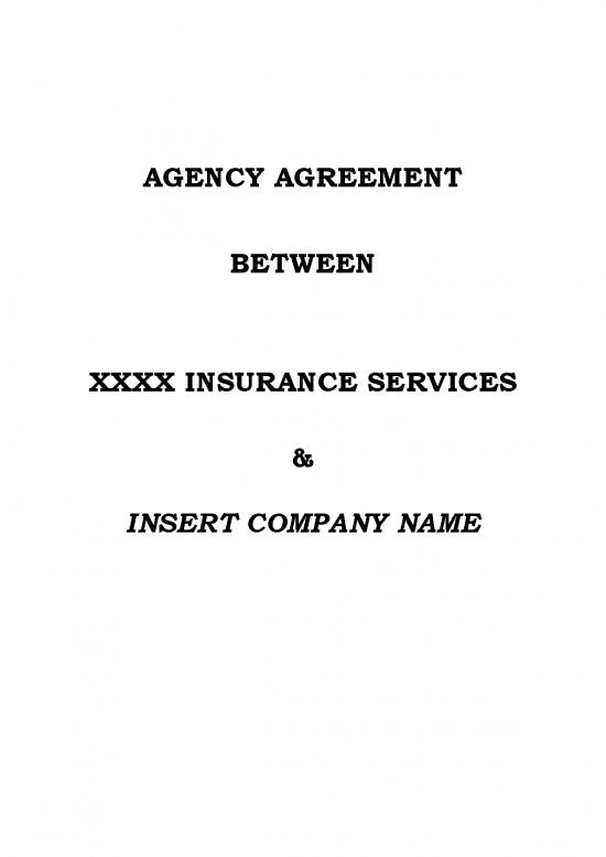 picture1_Agreement Sample 203026 | Draft Agency Agreement