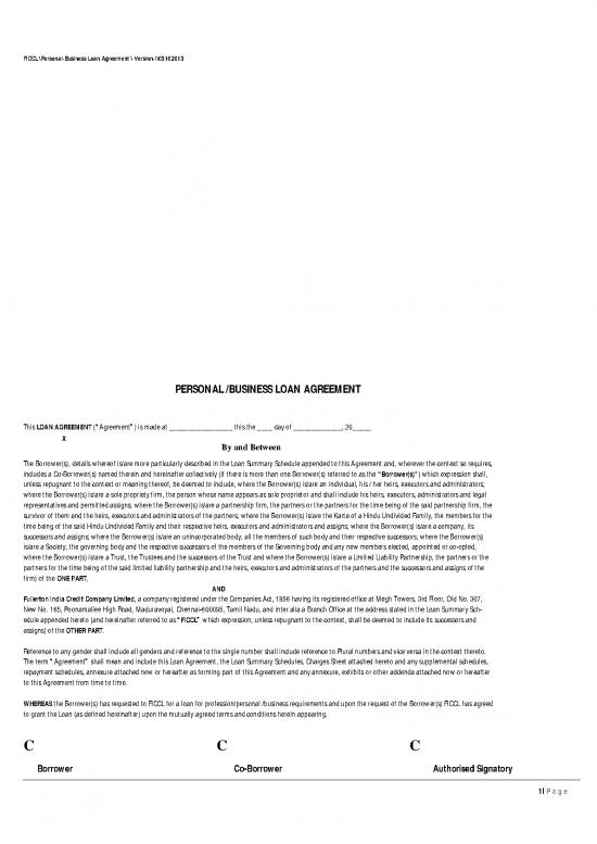 picture_Agreement Sample 201275 | English Personal Loan Gel