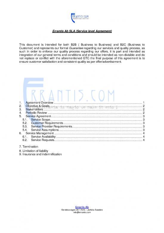 picture1_Agreement Sample 201594 | Errantis Ab Sla Service Quality Agreement Pdf In English