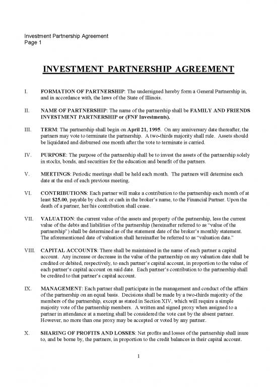 picture_Agreement Form 201749 | Example Investment Agreement Template