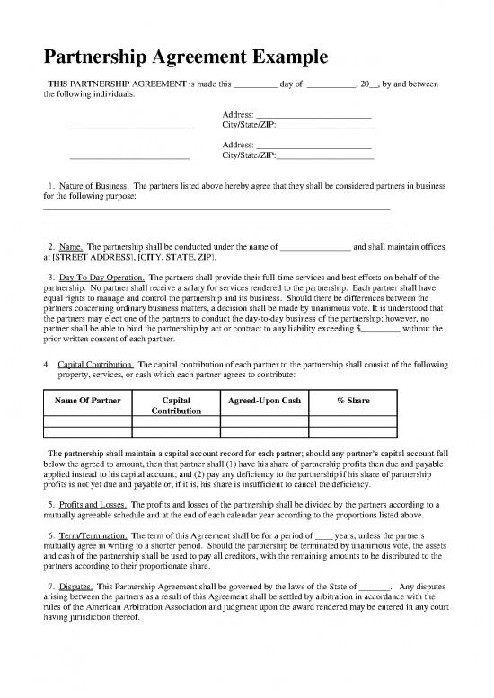picture1_Agreement Sample 202160 | Example Partnership Agreement 2