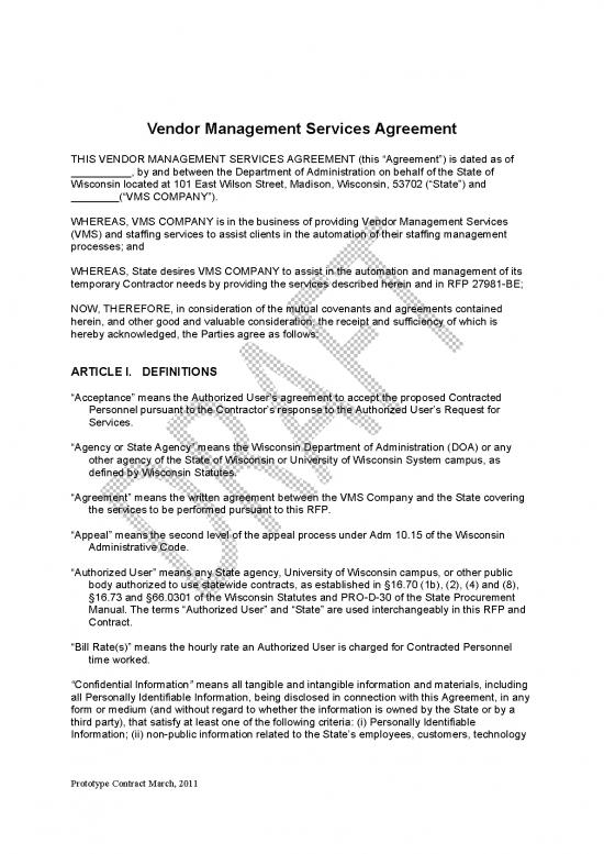 picture1_Agreement Sample 201751 | Example Vendor Agreement Template