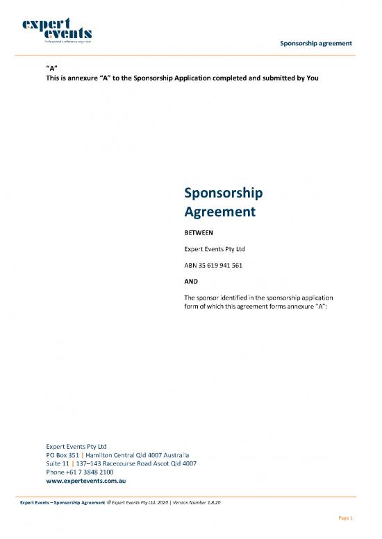 picture_Agreement Form 202763 | Expert Events Sponsorship Agreement