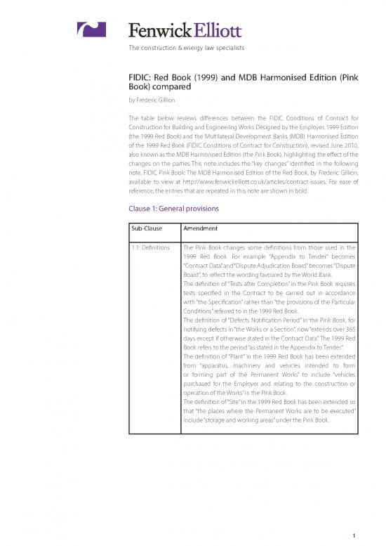 picture_Law Of Contract Pdf 202790 | Fidic Red Book (1999) And Mdb Harmonised Edition (pink Book) Compared