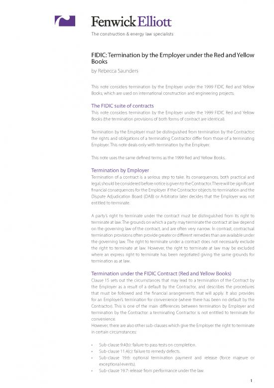 picture_Contracts Pdf 202791 | Fidic Termination By The Employer Under The Red And Yellow Books
