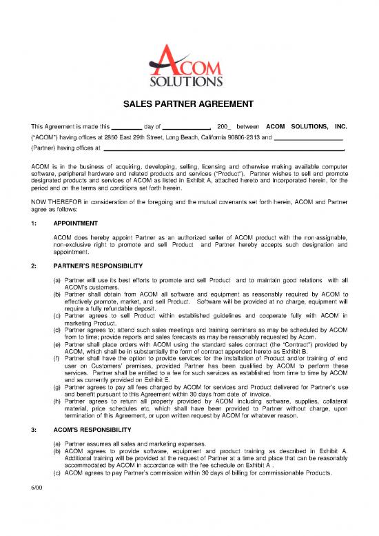 picture1_Agreement Sample 201753 | Free Sales Partner Agreement Template