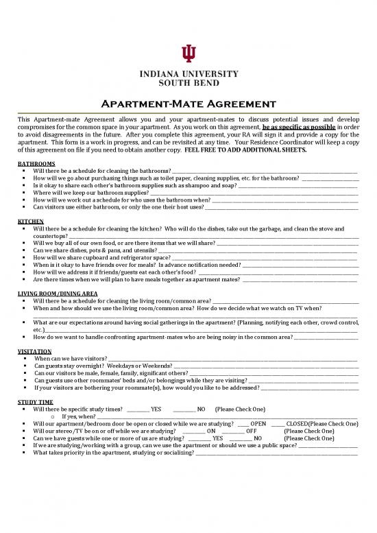 picture1_Agreement Form 203042 | Housing Apartment Mate Agreement