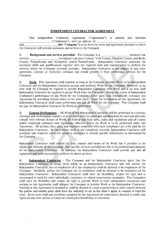 picture_Agreement Contract Sample 201684 | Independent Contractor Agreement Sample