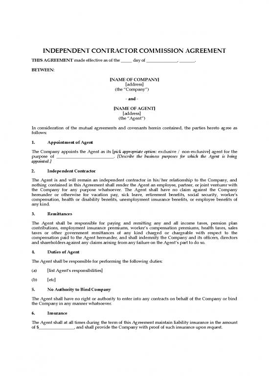 picture1_Agreement Sample 201755 | Independent Contractor Commission Agreement