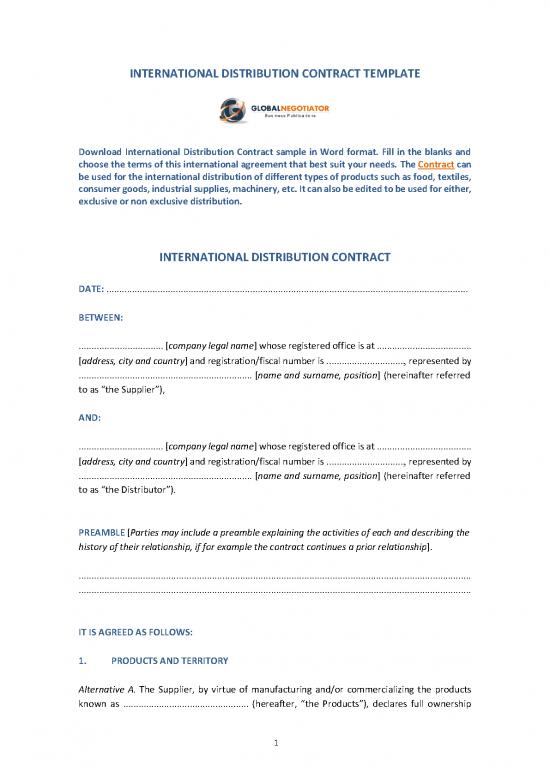 picture1_Contract Agreement Pdf 202865 | International Distribution Contract Template Sample