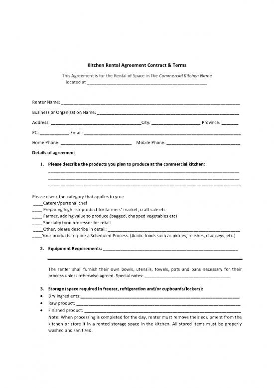 picture1_Agreement Contract Sample 202880 | Kitchen Rental Agreement Contract