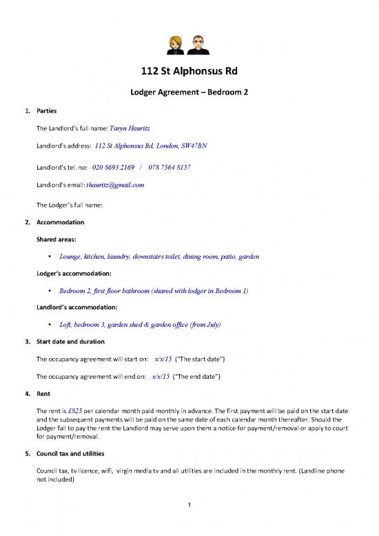picture_Agreement Sample 201424 | Lodger Agreement Template   Bed 2