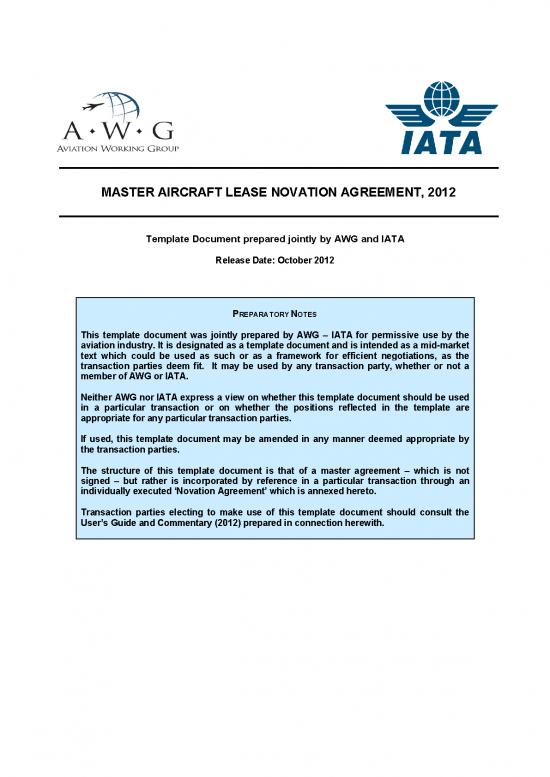 picture1_Lease Agreement Pdf 201319 | Master Aircraft Lease Novation Agreement