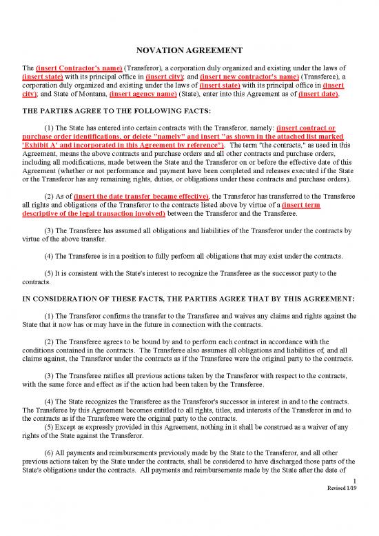 picture1_Agreement Contract Sample 202174 | Novation Contract Agreement Amendment Form 2019