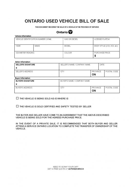 picture1_Agreement Sample 201316 | Ontario Used Vehicle Bill Of Sale Free Template