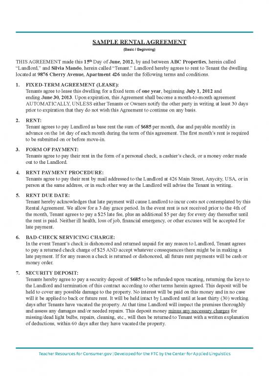 picture1_Lease Agreement Template 202612 | Pdf 1050g Sample Rental Agreement Basic Beginning Renting An Apartment Or House