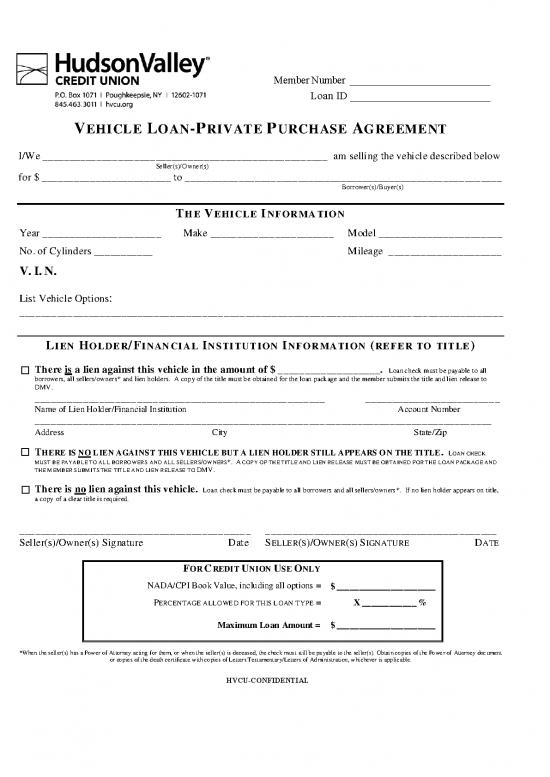 picture_Agreement Sample 202954 | Private Purchase Agreement Vehicle