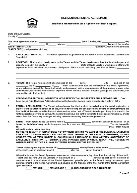 picture_Tenant Agreement Template 202557 | Residential Rental Agreement