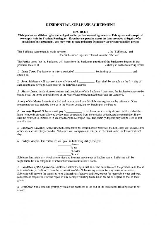 picture1_Lease Agreement Template 201759 | Residential Sublease Agreement Template