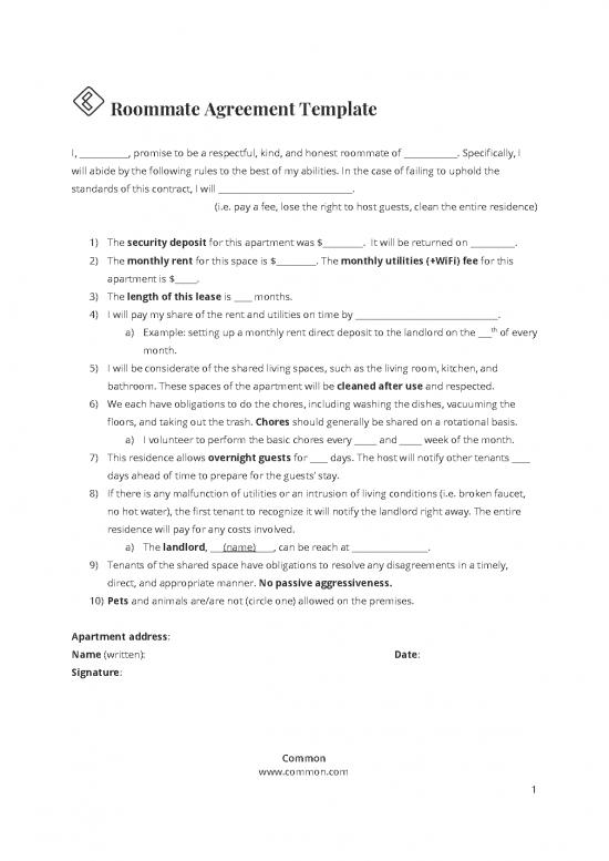picture_Rental Agreement Pdf 202235 | Roommate Agreement Template