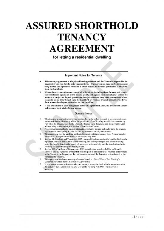 picture1_Agreement Contract Sample 202813 | Sample Professional Tenancy Agreement No Deposit Info