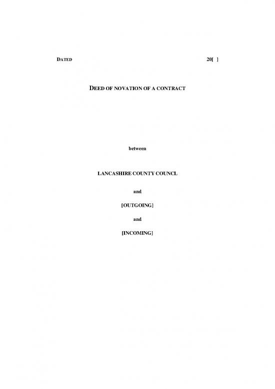 picture1_Agreement Contract Sample 203120 | Schedule 11 Template Novation Agreement