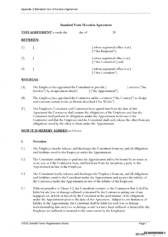 picture1_Agreement Contract Sample 201311 | Sea00009906 Studio E Architects Limited Document Entitled  Appendix D   Standard Form Of Novation Agreement