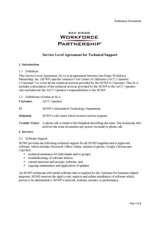 picture1_Agreement Sample 202325 | Service Level Agreement For Technical Support   Reference Document