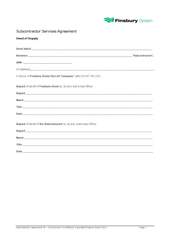 picture_Agreement Sample 201646 | Subcontractor Services Agreement