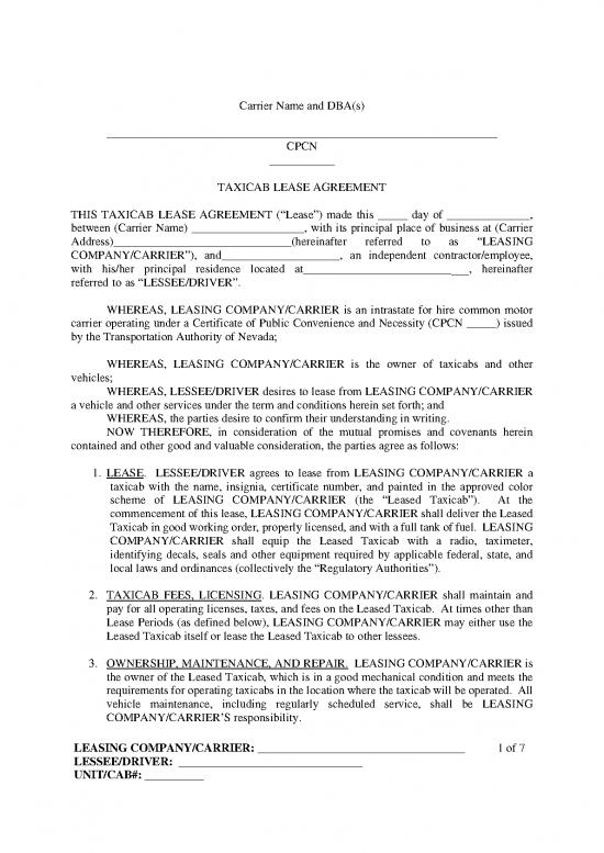 picture_Lease Agreement Template 201967 | Taxicableaseagreement Ntatemplate