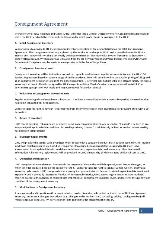 picture_Agreement Contract Sample 201334 | Uihc Consignmntform