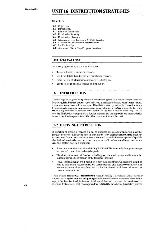 picture_Marketing In Tourism Pdf 201176 | Unit 16,distribution Strategies