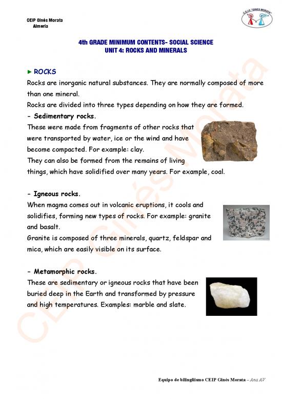 picture_Unit 4 Rocks And Minerals