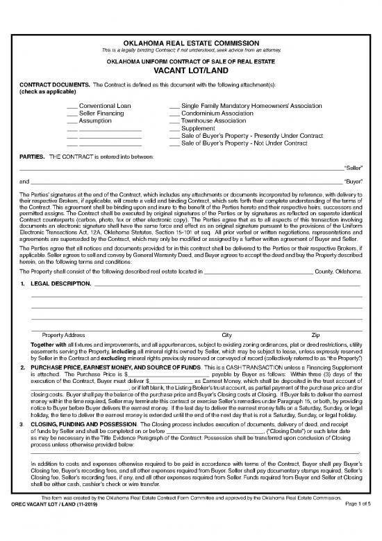 picture1_Agreement Contract Sample 201989 | Vacant Lot   Land (11 19)