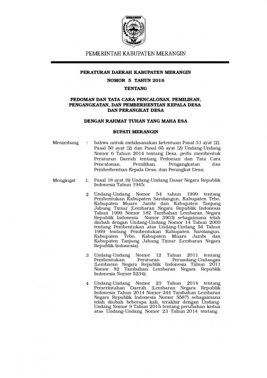 picture Pilkades - Pemilihan Kepala Desa Id 21315 | 2016 Perda 5 Pedoman Kepala Desa