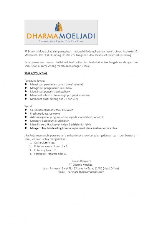 picture File - Mekanikal Elektrikal Id 21431 | 2020 11 20 Iklan Loker Staf Accounting