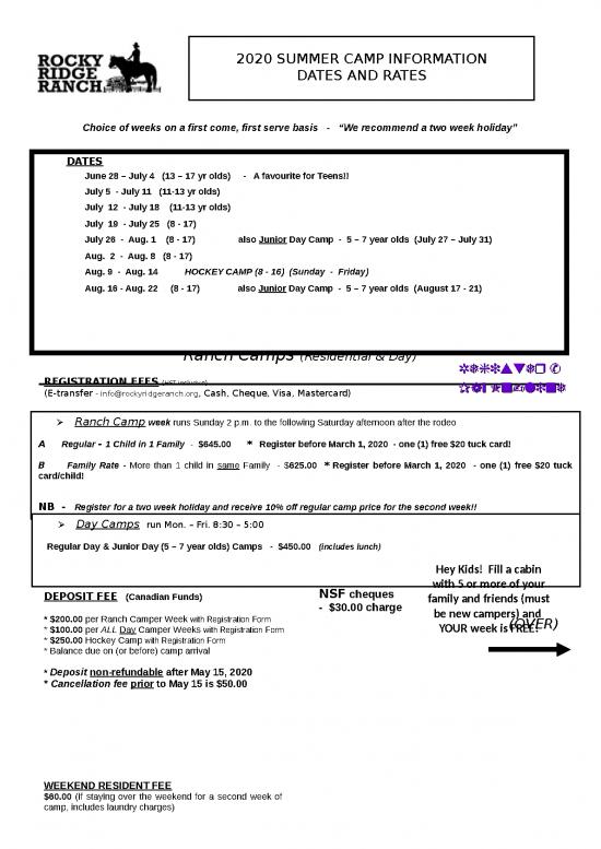 picture_Summer Camp Template Free Download 23722 | 2020 Dates Rates