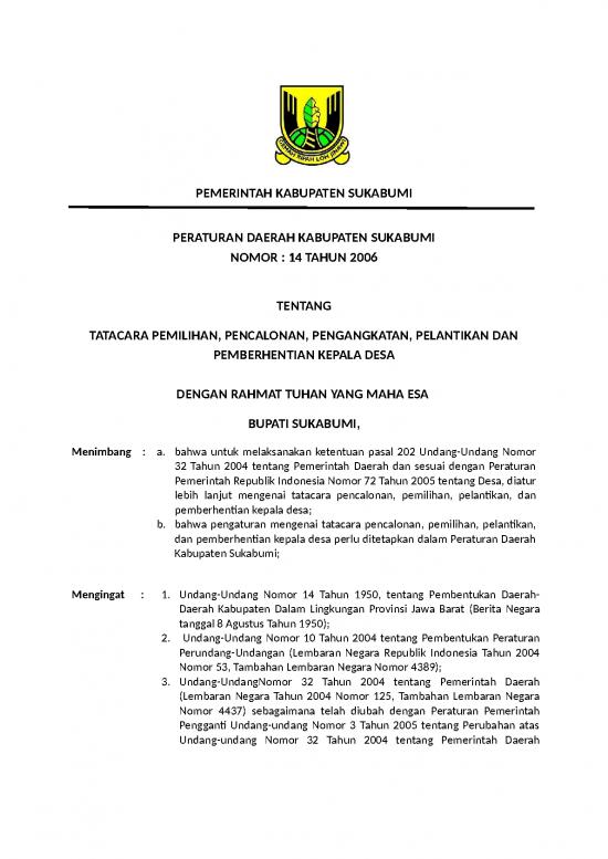 picture_Pilkades - Pemilihan Kepala Desa Id 21299 | 59nomor 14 Tahun 2006 Tentang Pemilihan Kepala Desa