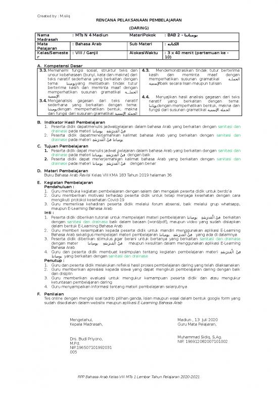 picture Kelas 8 - Materi Kelas Viii Id 22693 | Adiwiyata   Rpp  Arab P Sidiq 1 1