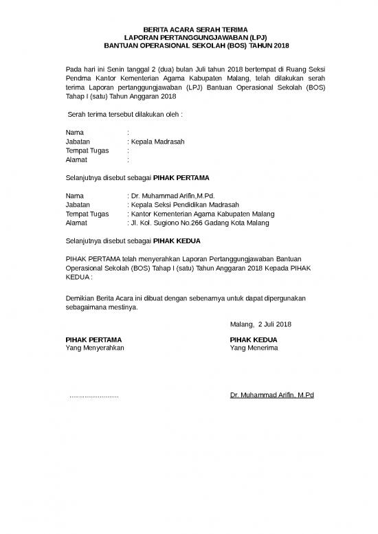 picture_Lpj - Laporan Pertanggungjawaban Id 22999 | Berita Acara Serah Terima Lpj Bos
