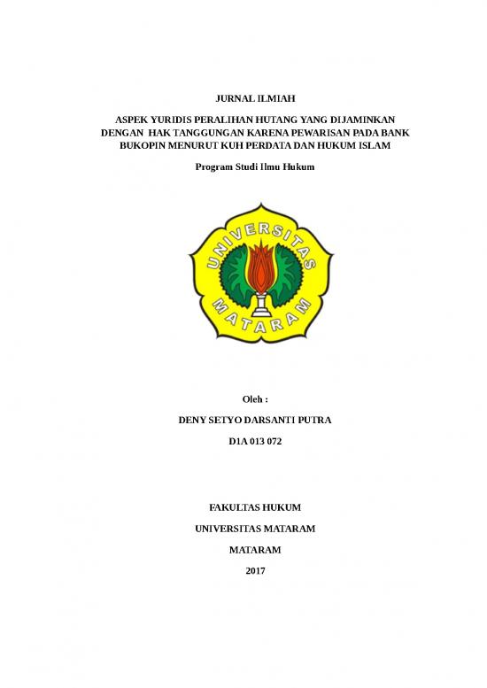 picture Contoh Penelitian Hukum Normatif 21366 | Deny Setyo  D1a013072