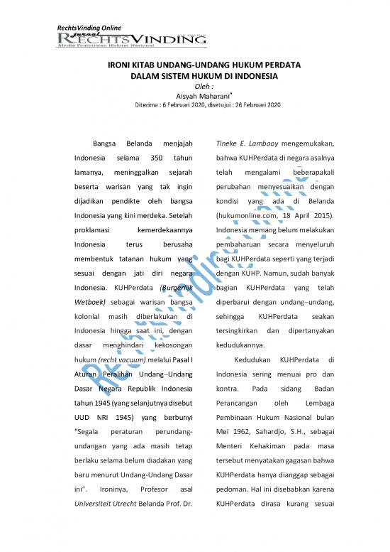 picture File - Hukum Perdata Id 22157 | Ironi Kuhperdata Dalam Sistem Hukum  Indonesia   Final