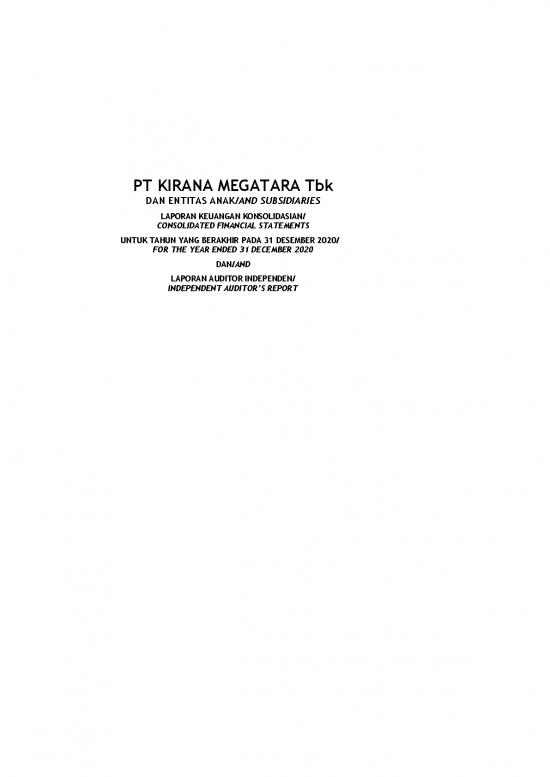 picture Entitas Anak Id 23643 | Laporan Konsolidasi Kmtr Audit Pada 31 Desember 2020