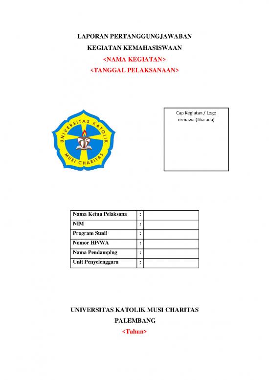 picture Lpj - Laporan Pertanggungjawaban Id 23051 | Laporan Pertanggungjawaban Kegiatan Mahasiswa Ukmc